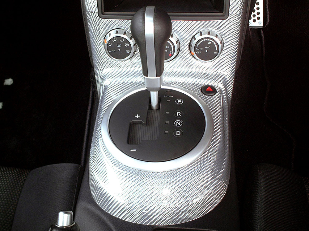 Z33 フェアレディZ インテリアパネルフェアレディZ カーボンパネル4点キット 9-2008 後期 11 AT車用 ナビ有 2005  綾織ブラックカーボン